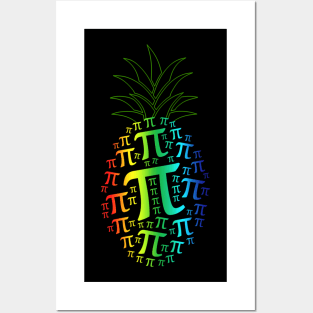 Pi Day Pineapple Math Teacher 3.14 Symbol Pie Funny Gift Posters and Art